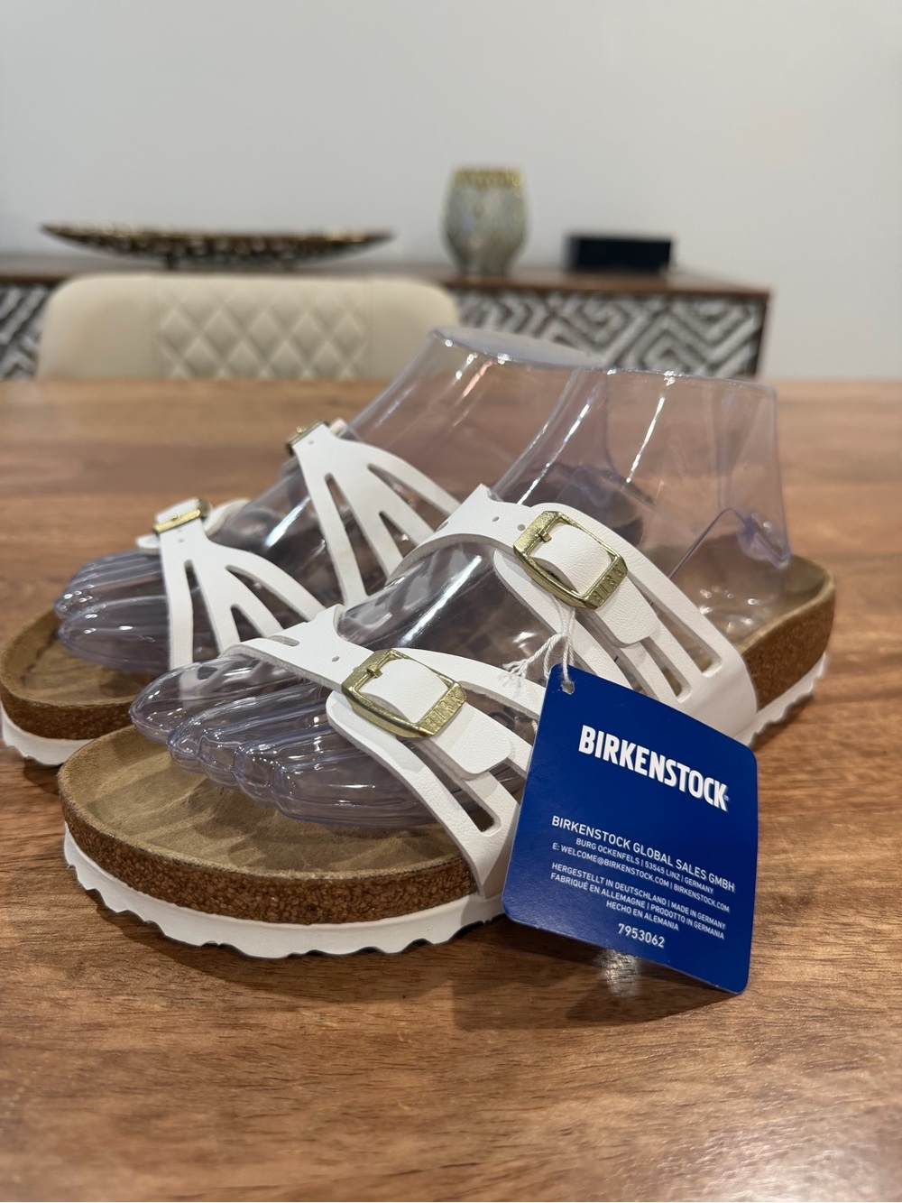 Birkenstock Granada/ Birko-flor/ white new no box W7/38